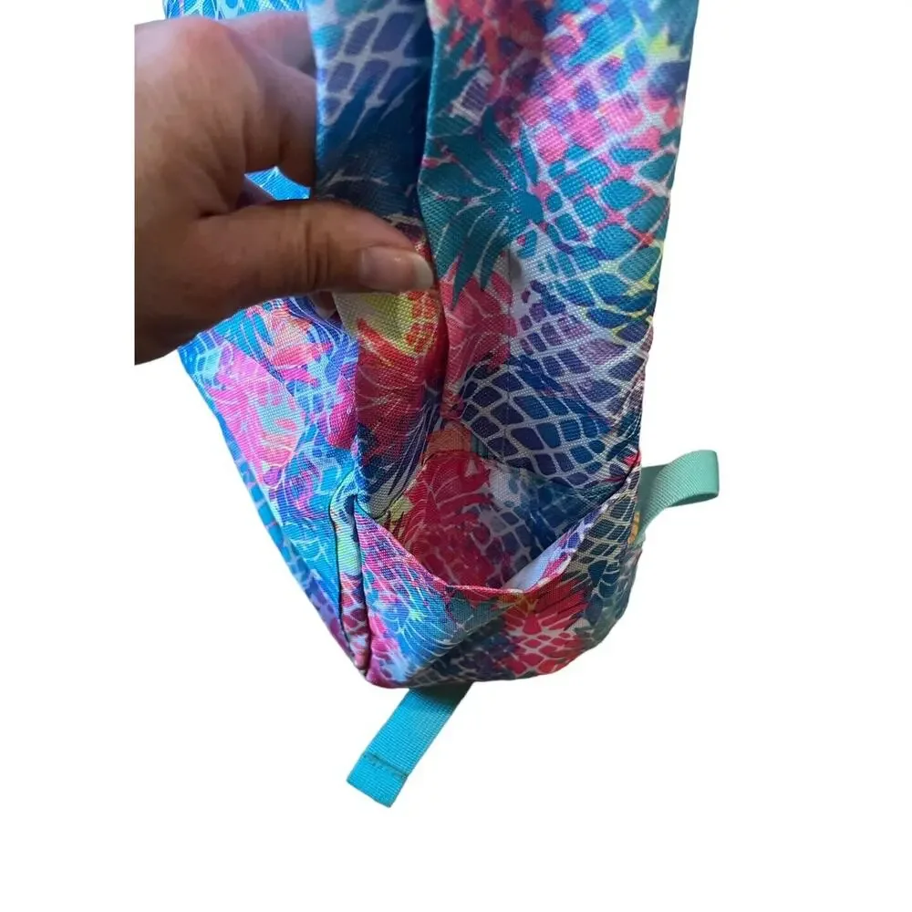Hurley Printed Pineapple Backpack - EUC Lots If Pockets Tropical Adjustable